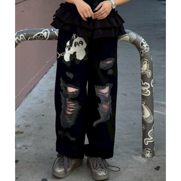 スウェットパンツ ジャージ DAMAGE PRINT SWEAT パンツ レディース メンズ