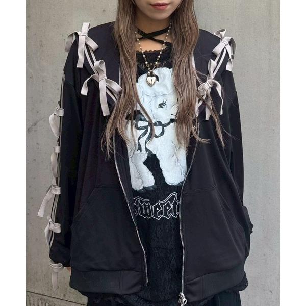 ブルゾン アウター FULL OF RIBBON SAILOR JERSEY ブルゾン レディース ...