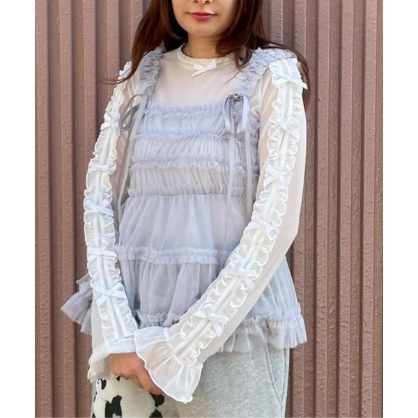 TULLE FRILL SHIRRING ビスチェ レディース メンズ
