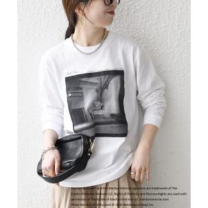 tシャツ GOOD ROCK SPEED:「洗濯機可能」MARILYN MONROE フォト プリント ロンTEE 26SS レディース
