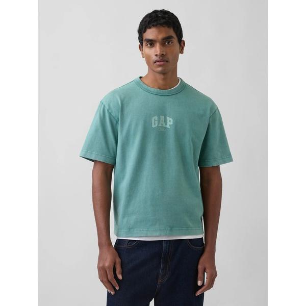 tシャツ ヘビーウェイト リラックスフィット GAP1969ロゴ クロップドTシャツ メンズ レディ...