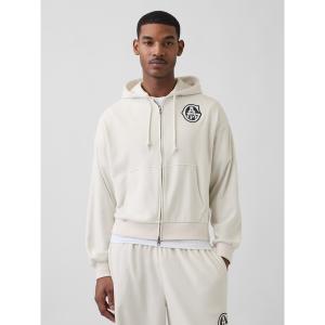 パーカー ヴィンテージソフト フレンチテリー オーバーサイズ GAPロゴ ジップアップパーカー メンズ レディース