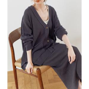 「SLOBE IENA」 ニットカーディガン FREE チャコールグレー メンズ