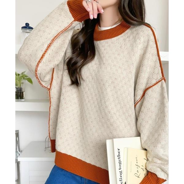 「Java」 長袖ニット X-LARGE ベージュ レディース