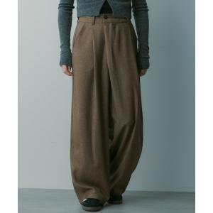 パンツ スウィッチング タックパンツ レディース