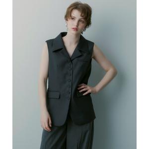 ベスト ジレ テーラードジレ レディース