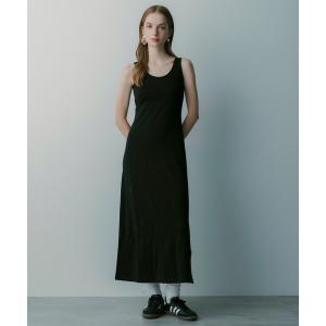 ワンピース Uネック ノースリーブドレス