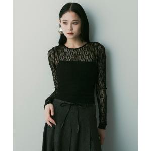 ロングスリーブレーストップス レディース