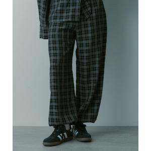 パンツ イージーチェックパンツ レディース