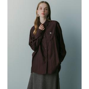 ブラウス シャツ カットワークサテンブラウス レディース