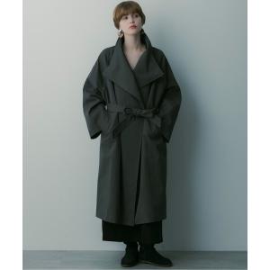 トレンチコート コート ビッグカラーロングコート レディース