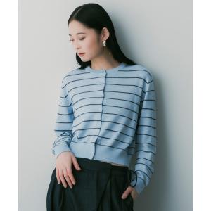 カーディガン ボーダーニットカーディガン レディース