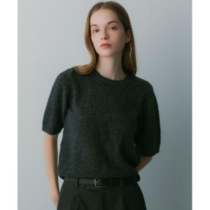 ニット セーター ウールブレンド ショートスリーブニット レディース