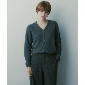 カーディガン カシミヤブレンド ニットカーディガン レディース