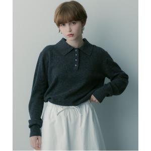 ニット セーター ウールポロカラーニット レディース