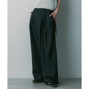 ワイドパンツ パンツ ウールブレンド ラップパンツ レディース