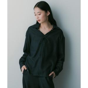 ブラウス シャツ スキッパー リボンブラウス レディース