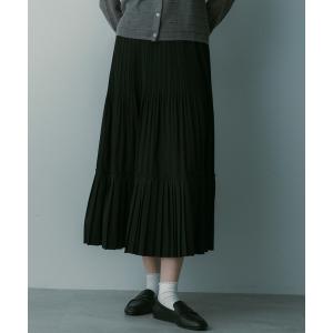 スカート プリーツミディスカート