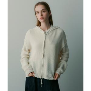 カーディガン Wジップニットフーディー レディース
