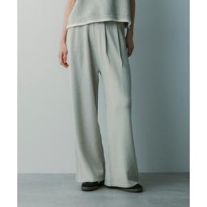 パンツ ワイドニット タックパンツ レディース
