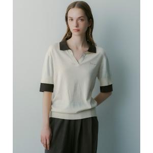 ニット セーター レイヤードカラー ニットシャツ レディース