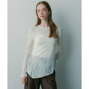 tシャツ ウールブレンド シアートップス レディース