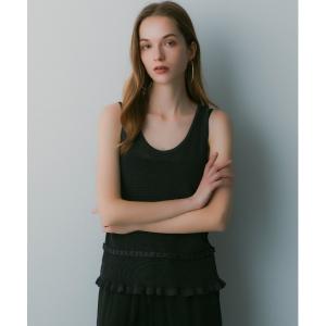 tシャツ リネンブレンド フリルトップス レディース