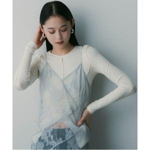 カットワークトップス レディース
