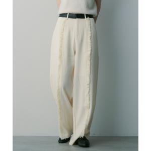 パンツ バイカラー フリンジパンツ レディース