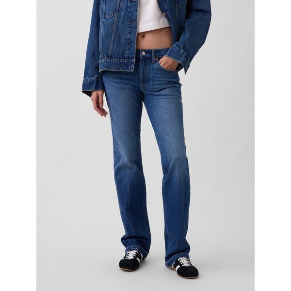 ジーンズ デニム デニムパンツ ミッドライズ リラックスフィット ストレートデニム レディース