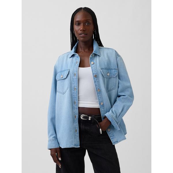 ブラウス シャツ デニム ウエスタン シャケット レディース