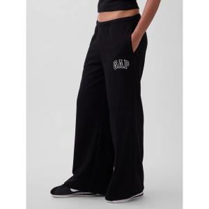 ワイドパンツ スウェットパンツ ジャージ GAPロゴ フレンチテリー ワイドパンツ レディース