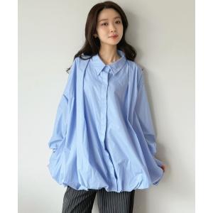 ブラウス シャツ ショルダータックボリュームバルーンシャツ レディース