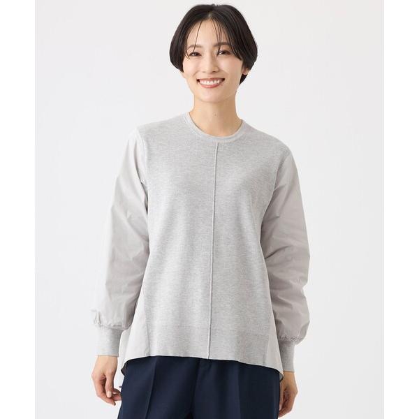 ニット セーター 「ウォッシャブル」タフタコンビニットプルオーバー レディース