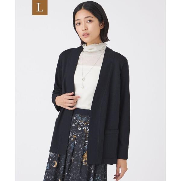 カーディガン 「L」「ウォッシャブル」エクストラファインウールカーディガン レディース