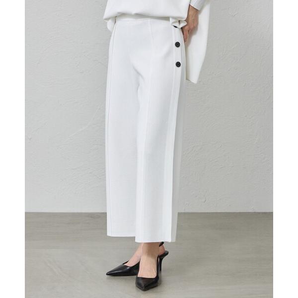 パンツ 「着回し抜群/セットアップ対応」セミワイドニットパンツ レディース