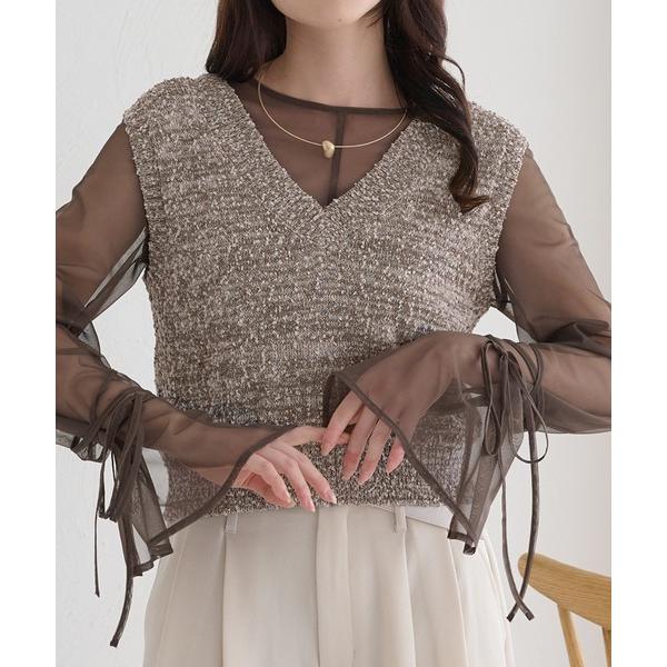 ベスト ジレ 「Raffime」前後2wayスラブ調ベスト レディース