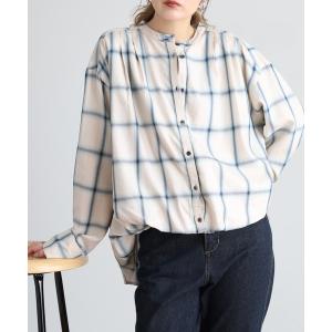 ブラウス シャツ hunch フロントインチェックブラウス レディースの商品画像