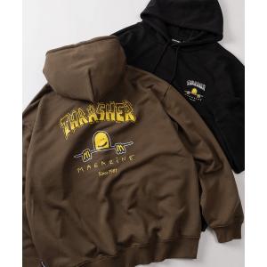 THRASHER（スラッシャー） US パーカー ジップフード Logo Zip Hood
