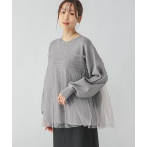 「GLOBAL WORK」 長袖ニット MEDIUM グレー レディース