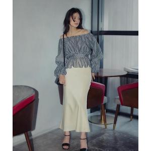 スカート バイアスサテンナロースカート