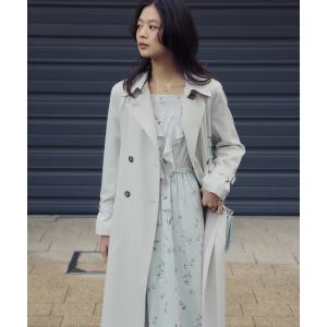 トレンチコート コート パウダーツイルトレンチコート レディース
