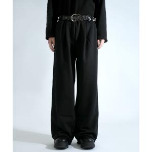 ワイドパンツ スウェットパンツ ジャージ tuck loopback sweatpants / タック裏毛スウェットパンツ ワイドスラックス（ユニセックス/セットアップ対応）