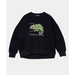 トレーナー スウェット CUBE SUGAR/キューブシュガー　裏起毛アニマルプリントPO レディース