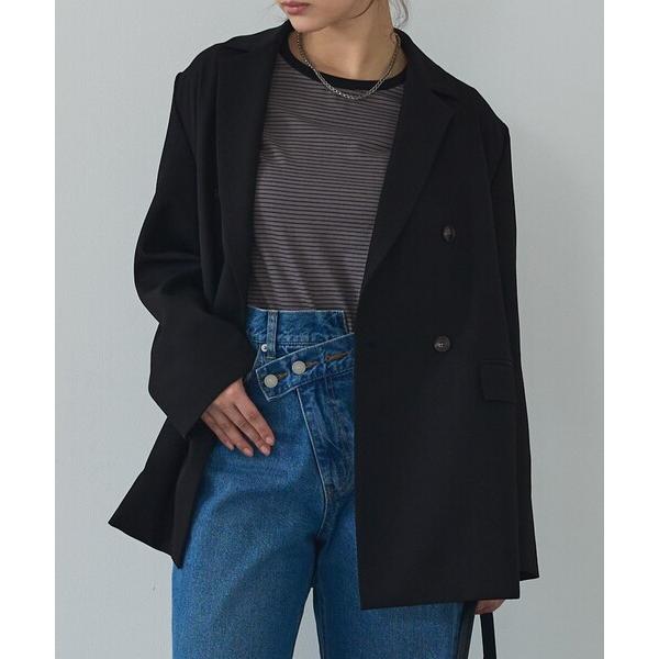 ジャケット テーラードジャケット 「総裏」ダブルジャケット/フリーサイズ/春アウター/長袖/春服 レ...