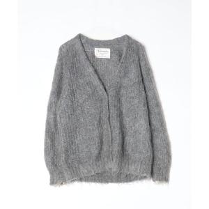 「nesessaire」 ニットカーディガン 38 グレー レディース