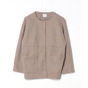 「coen」 ノーカラージャケット M ベージュ レディース