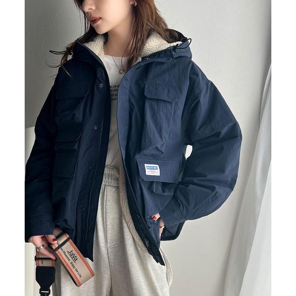 「Java」 マウンテンパーカー MEDIUM ネイビー レディース