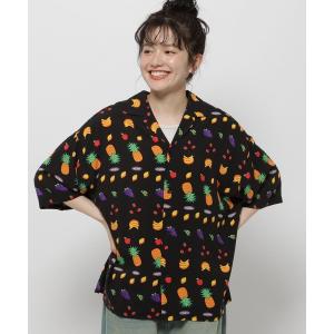 「WIGGLE WIGGLE」 半袖シャツ「Niko and...コラボ」 LARGE ブラック レディース