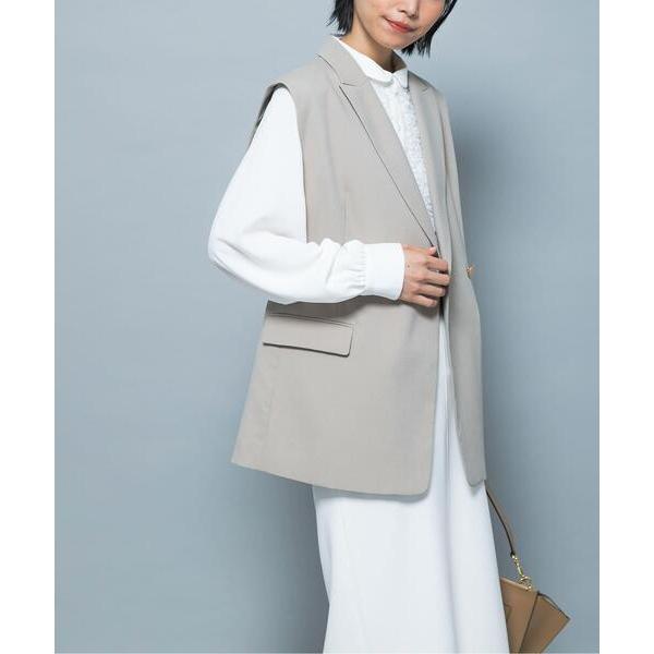 ベスト ジレ 防シワシャンブレーツイルダブルジレ レディース